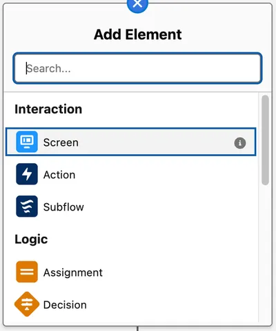 Salesforce Flow Elements Image