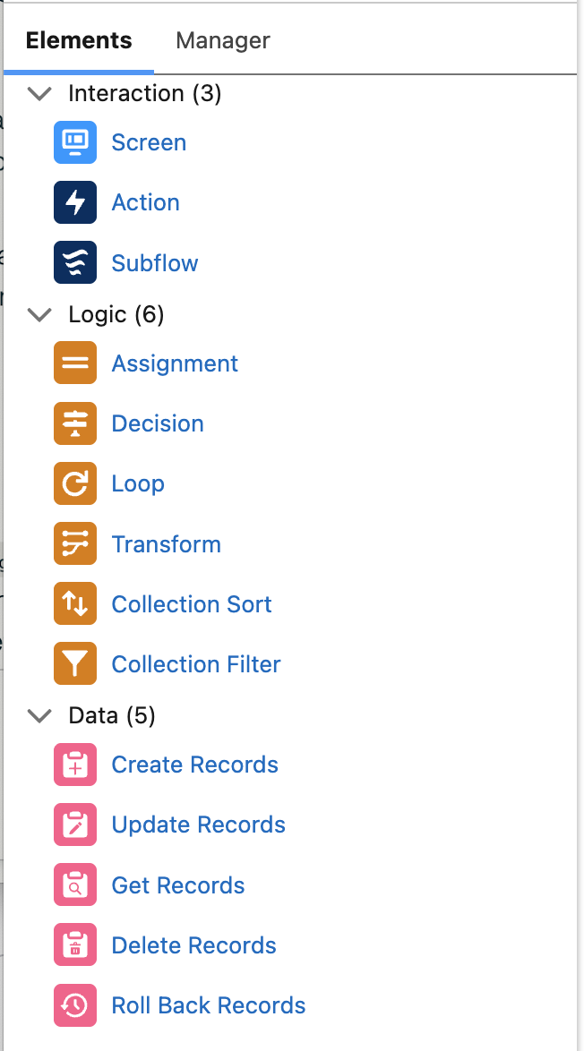 Salesforce Flow Elements Image