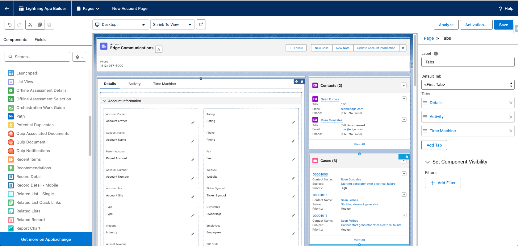 Salesforce Lightning App Builder Image