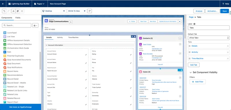 Salesforce Lightning App Builder Image
