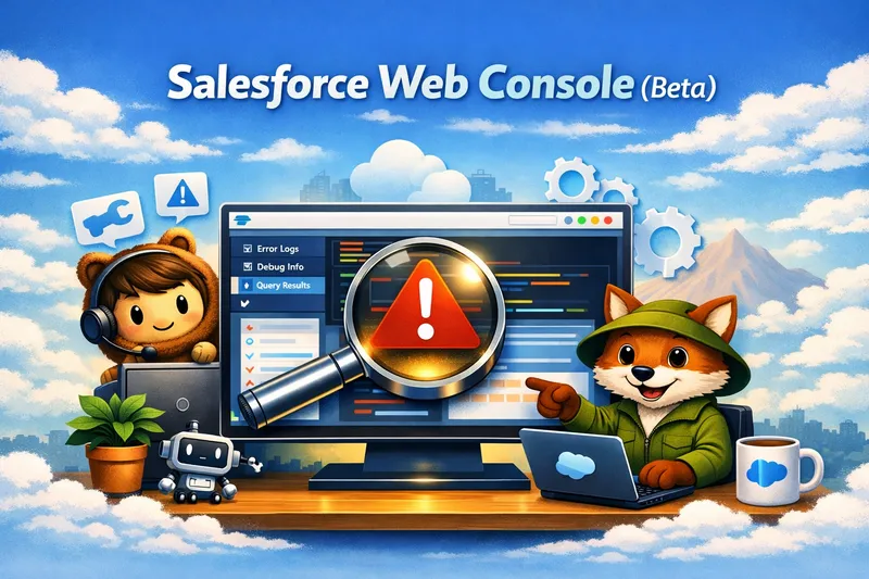 Salesforce Web Console (Beta): in-context debugging and development