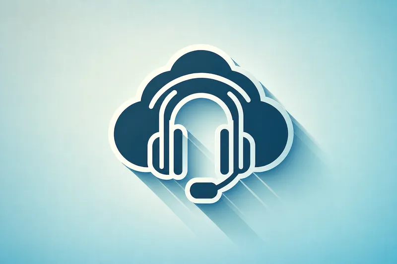 Customer support headset inside a cloud