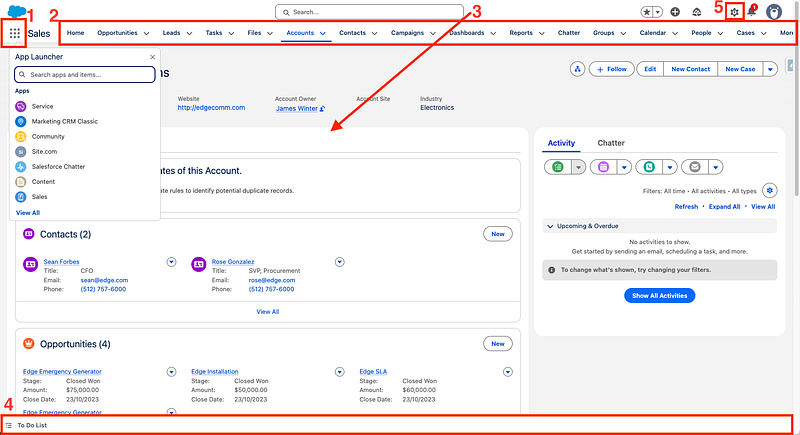 Salesforce User Interface Image